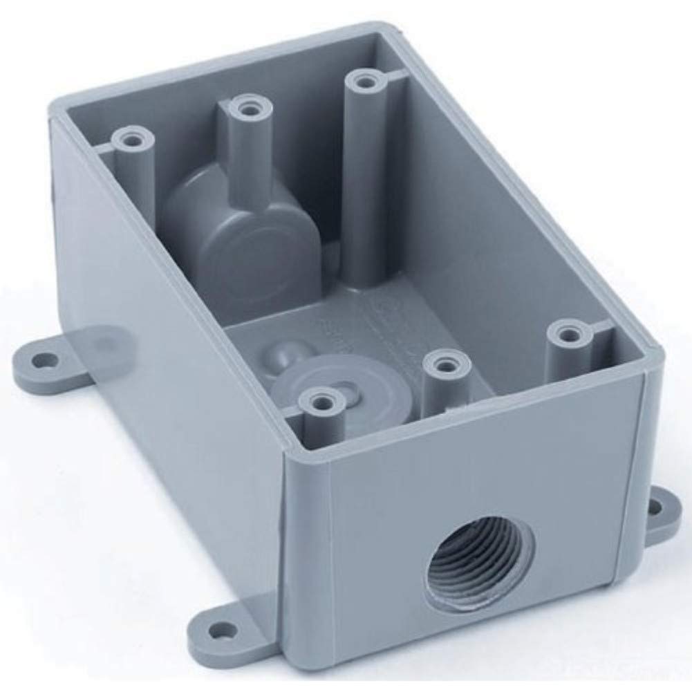 Carlon E381D-CAR Single Gang Weatherproof T-Box, Cable Entry Size